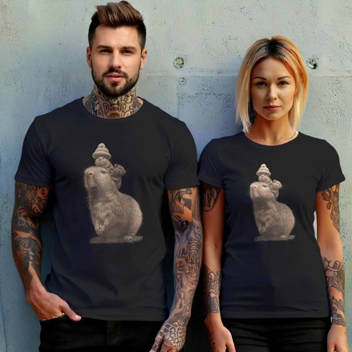 enchanting journey tiny hats cute rat t-shirt design, variation 10