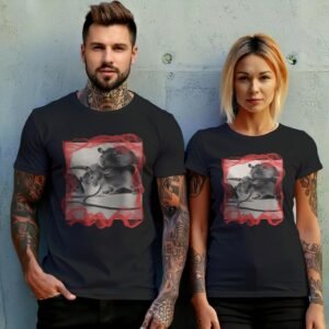 three shadowed rats together pale grey shirt design, variation 10