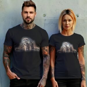 mystic raccoon moonlight animal art wiccan occult pagan t-shirt design, variation 10