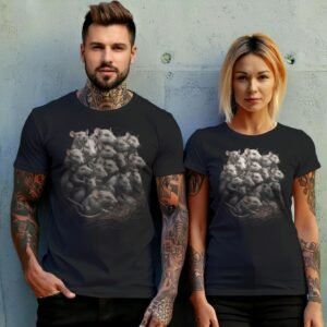 beautiful rats king gather together perfect scene t-shirt design, variation 10