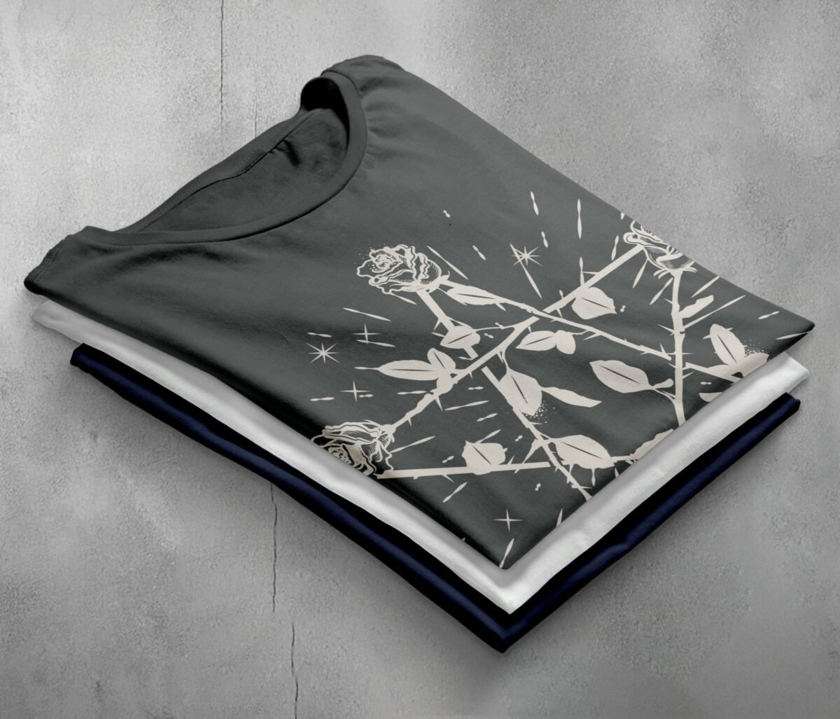 pentagram roses design theogham witchy souls design, variation 7