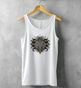 pentagram sacred geometry witch symbol horns occult t-shirt design, variation 4