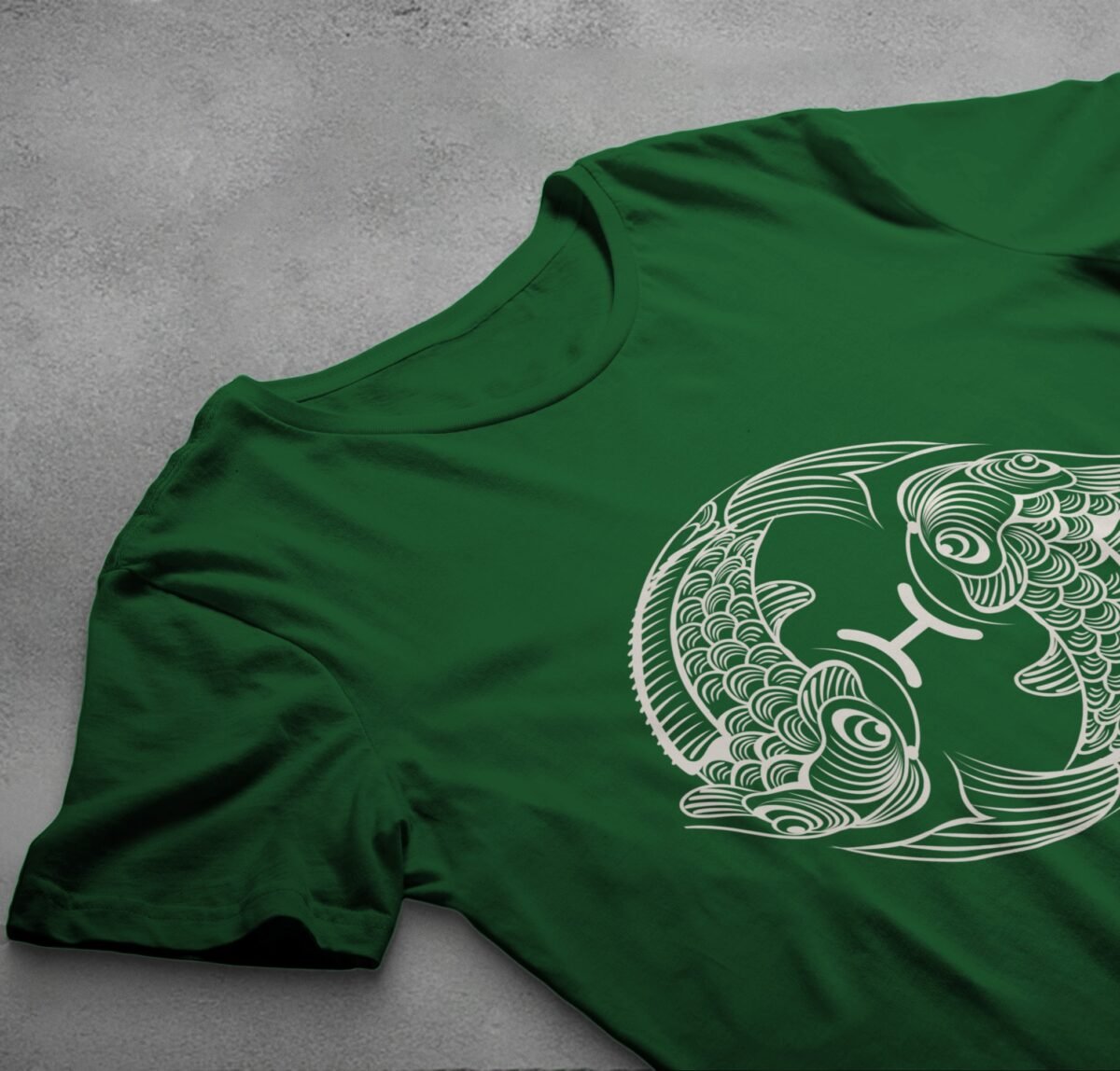 pisces constellation zodiacal sign sensitive water diviner fish t-shirt design, variation 6