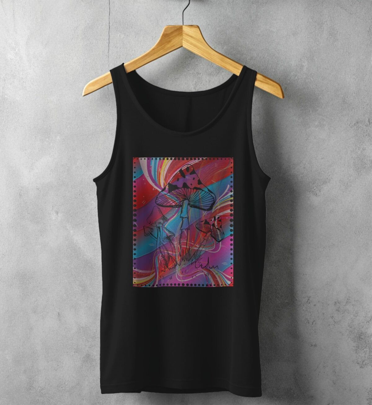 Psychedelic fungal dreams for spiritual journey witchy pagan tank top - 1