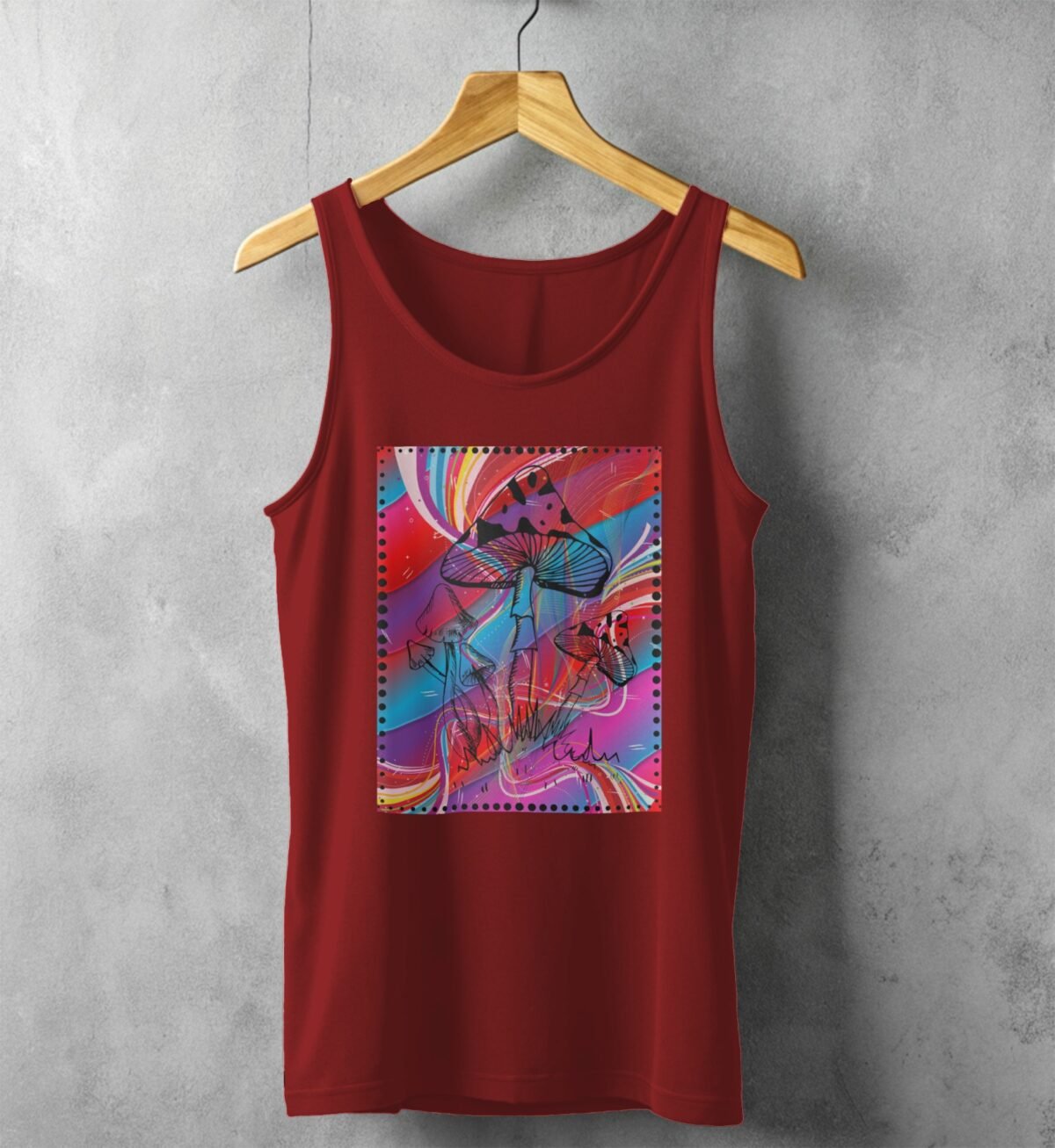 Psychedelic fungal dreams for spiritual journey witchy pagan tank top - 3