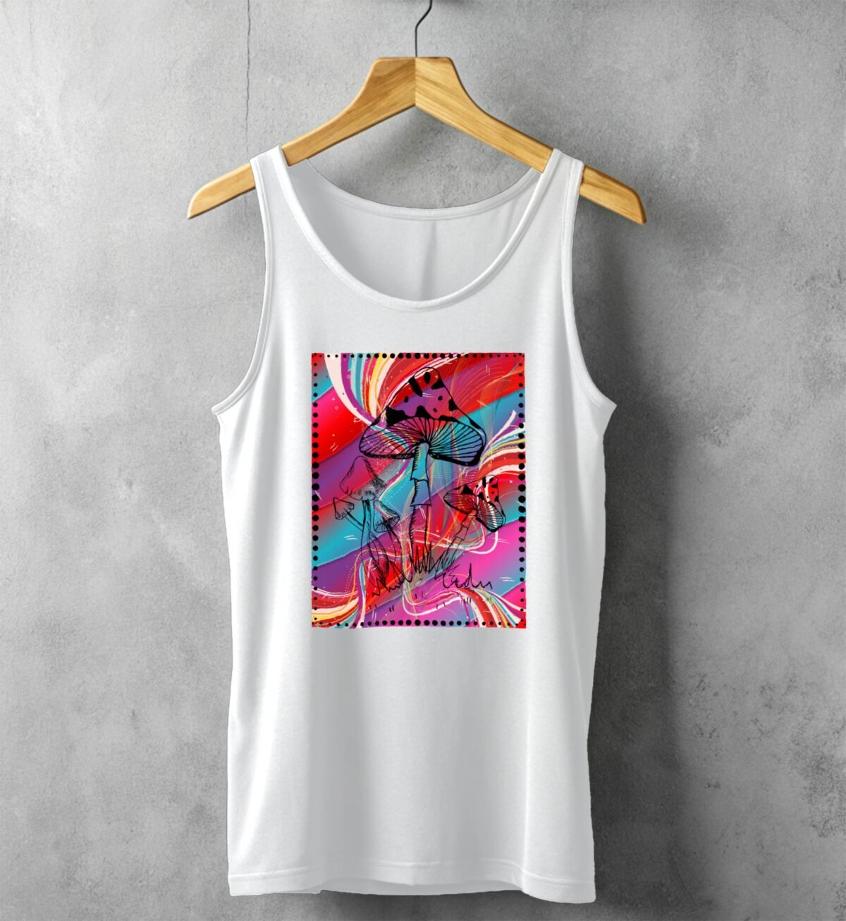 Psychedelic fungal dreams for spiritual journey witchy pagan tank top - 4