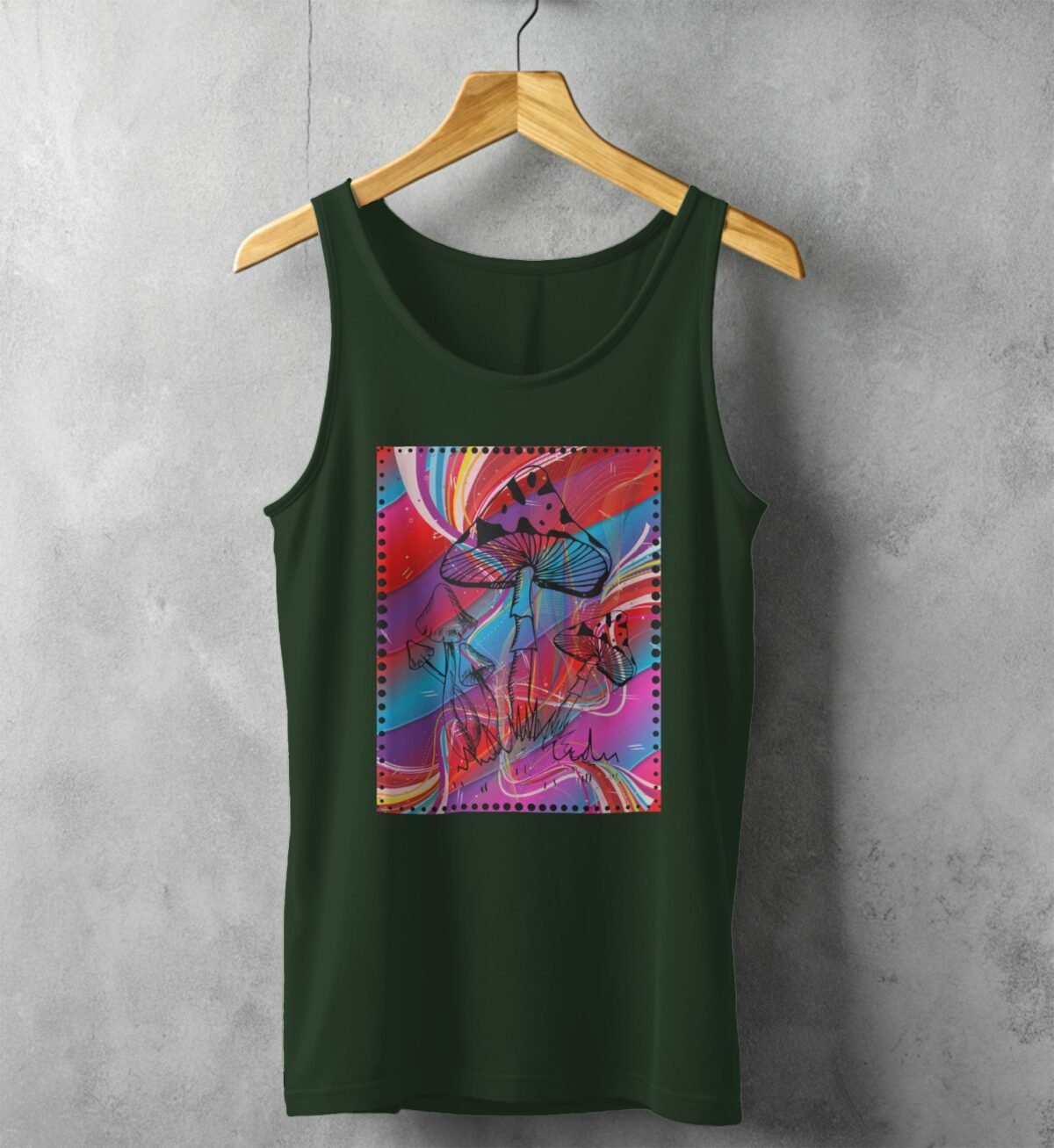 Psychedelic fungal dreams for spiritual journey witchy pagan tank top - 5