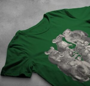 rats dark vintage engraving witchy pagan gothic nature t-shirt design, variation 6