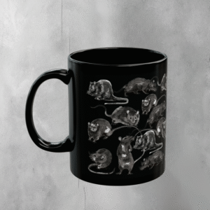 Rats King Pastel monochrome ink realm for gothic friend mug - 1