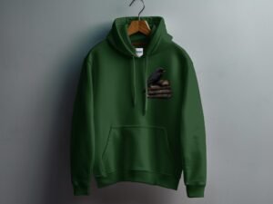 Raven guarding ancient wisdom scholarly dark academia aesthetic hoodie - 5