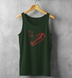 red coffin loser cool emo goth scene tank design, variation 5