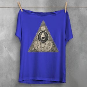 sacred viking triangle symbol illuminating ancient wisdom gothic t-shirt design, variation 3