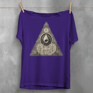 sacred viking triangle symbol illuminating ancient wisdom gothic t-shirt design, variation 5
