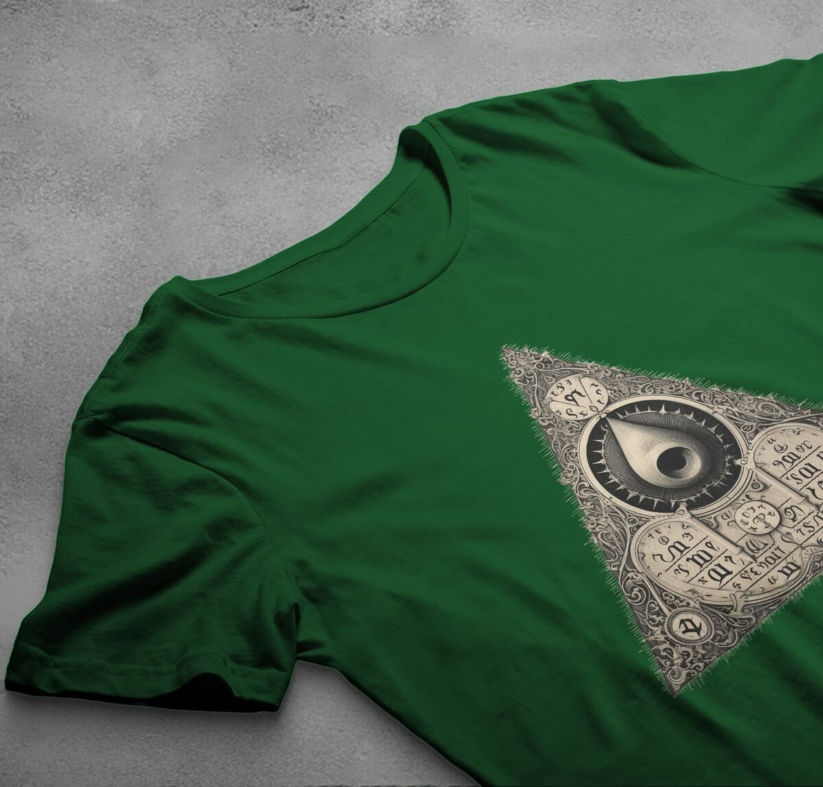 sacred viking triangle symbol illuminating ancient wisdom gothic t-shirt design, variation 6