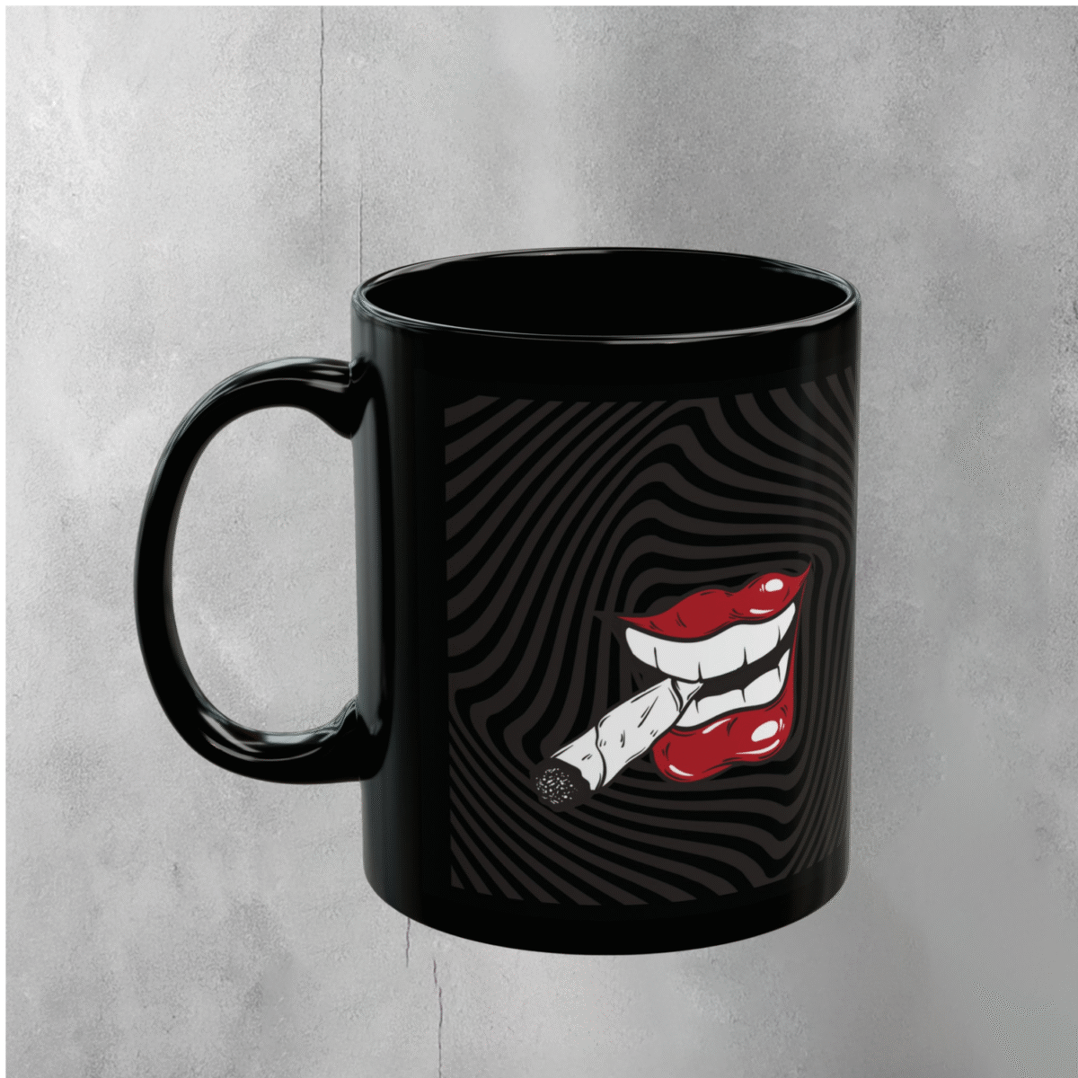 Sensual Delight On Wavy Illusion Dark Academia Occult Art Mug - 1