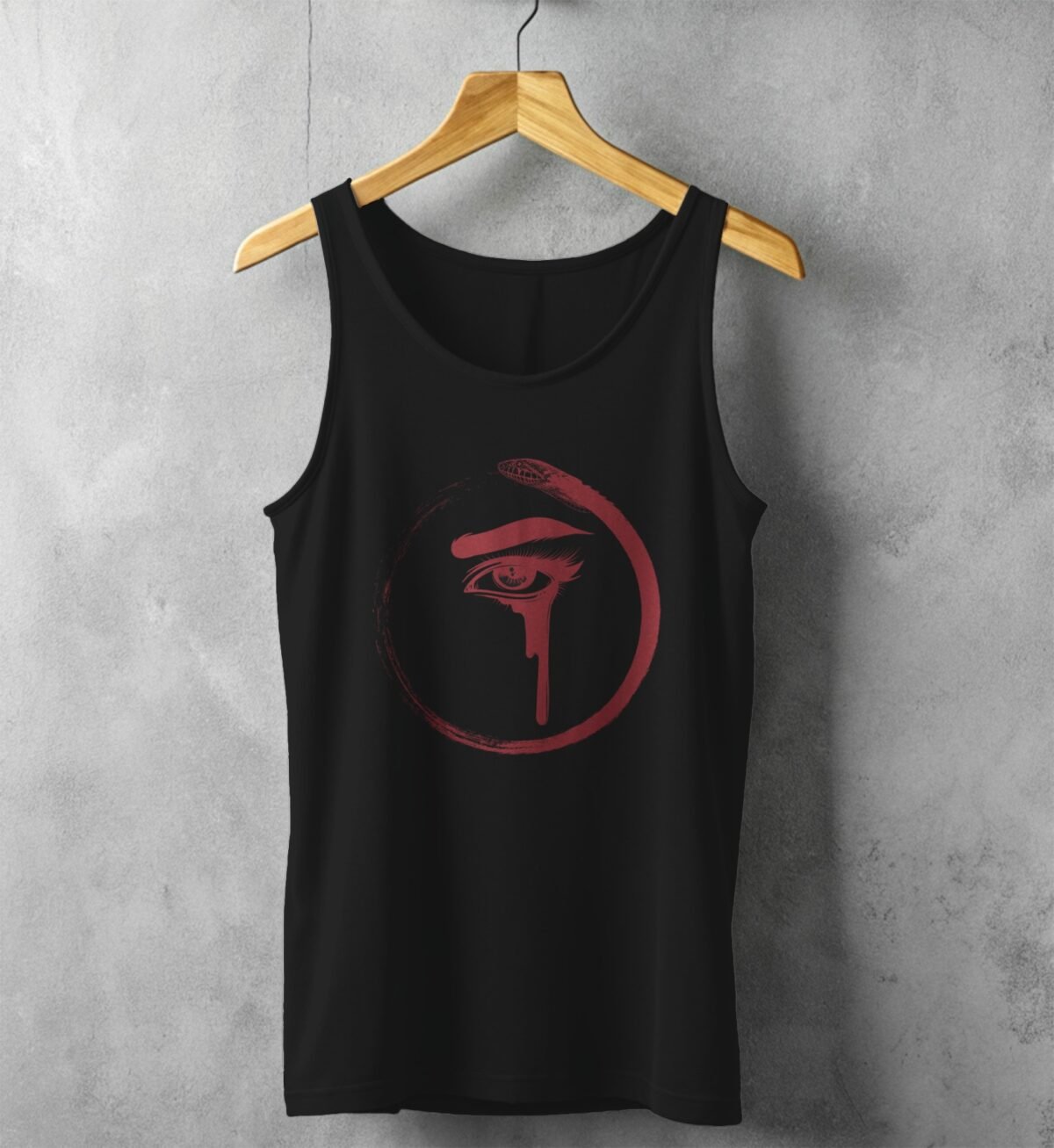 serpent watchful eye gothic witch sadness inner vision t-shirt design, variation 1