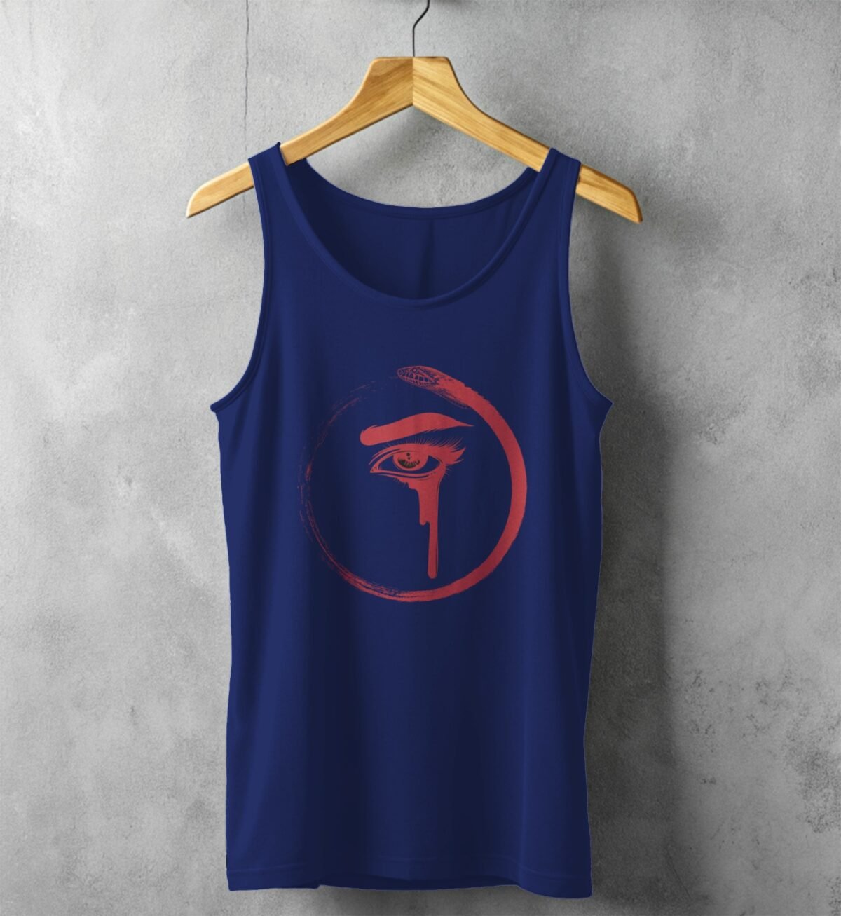 serpent watchful eye gothic witch sadness inner vision t-shirt design, variation 2