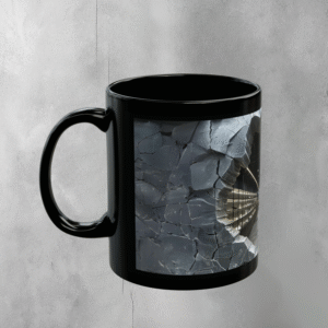 Shattered Reality Unveiled Modern Dark Aesthetic Art Piece Mug - 1