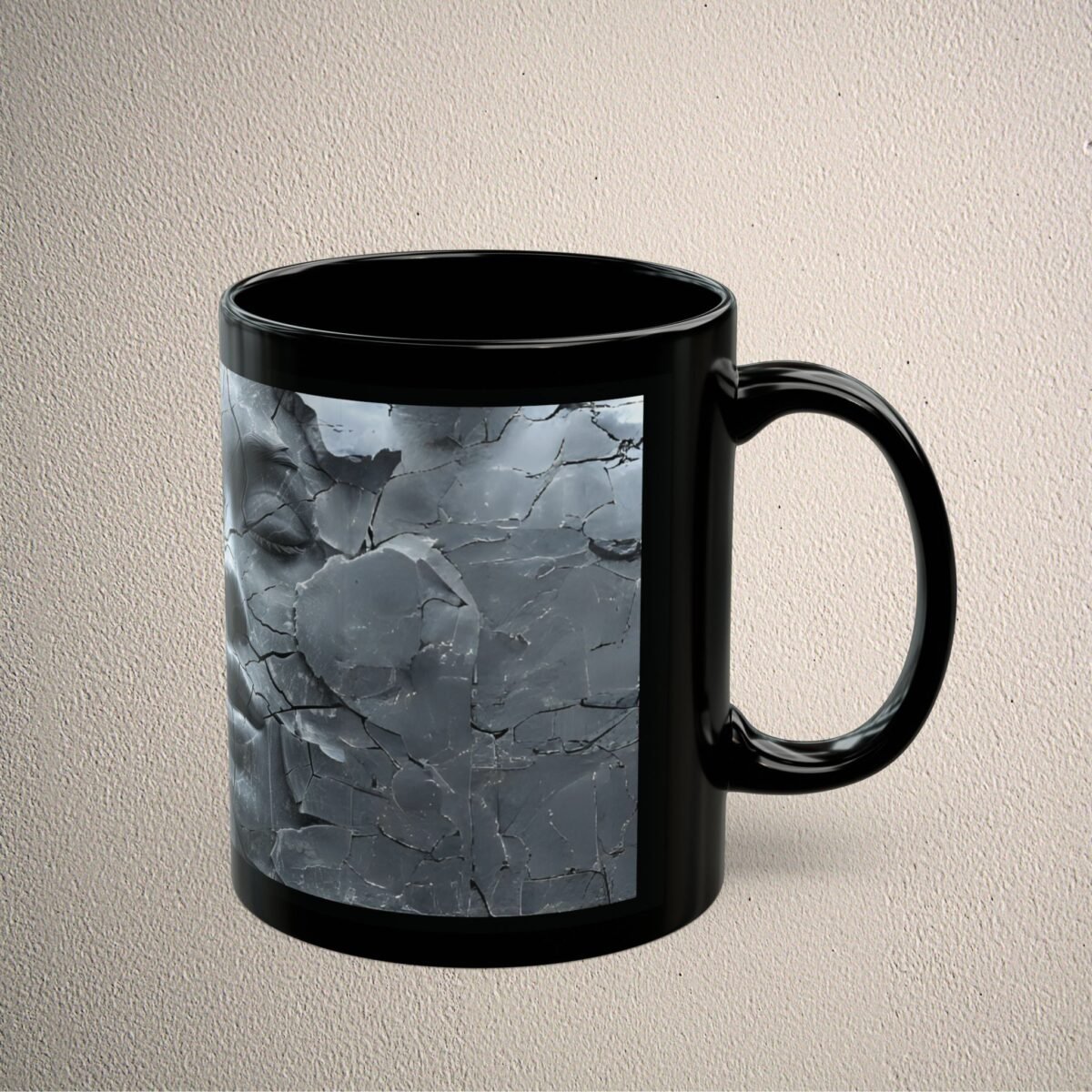 Shattered Reality Unveiled Modern Dark Aesthetic Art Piece Mug - 3