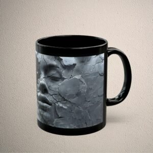 Shattered Reality Unveiled Modern Dark Aesthetic Art Piece Mug - 5