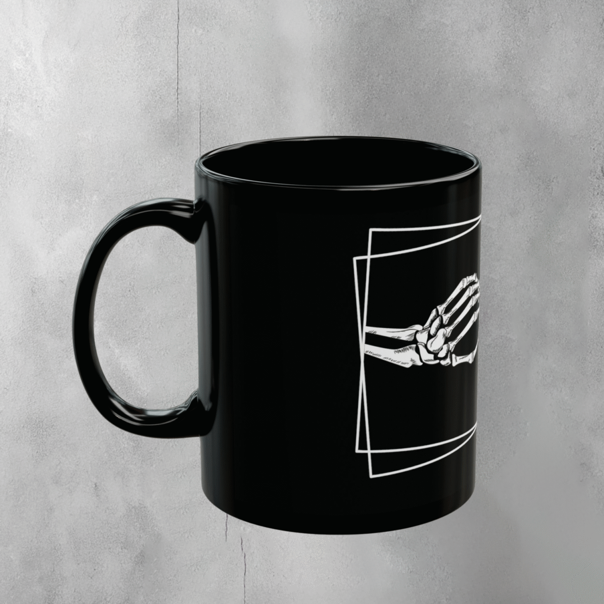 Skeletal Embrace Framed In Darkness Death Lover Affinity Mug - 1