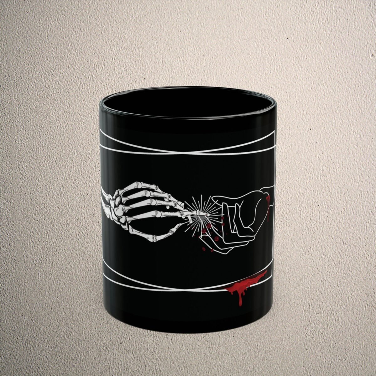 Skeletal Embrace Framed In Darkness Death Lover Affinity Mug - 2