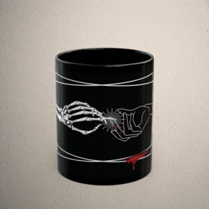 Skeletal Embrace Framed In Darkness Death Lover Affinity Mug - 2