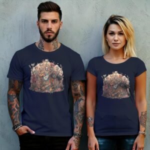 Skeleton band plays on in a beautiful rose garden T-shirt - 8