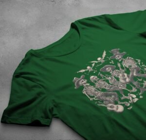 Skeleton band serenade after midnight skeleton gothic musician t-shirt - 6