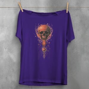 skeleton celestial sphere dark energy gothic themed artistic t-shirt design, variation 5
