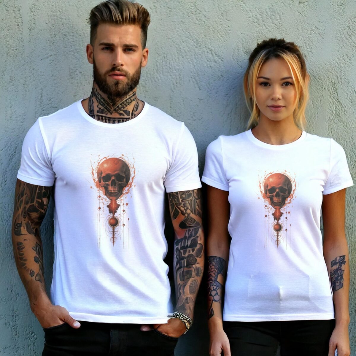 skeleton celestial sphere dark energy gothic themed artistic t-shirt design, variation 9