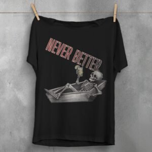 Skeleton chilling cocktail enjoying life after death relaxed mood t-shirt - 1