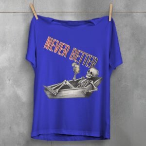 Skeleton chilling cocktail enjoying life after death relaxed mood t-shirt - 3