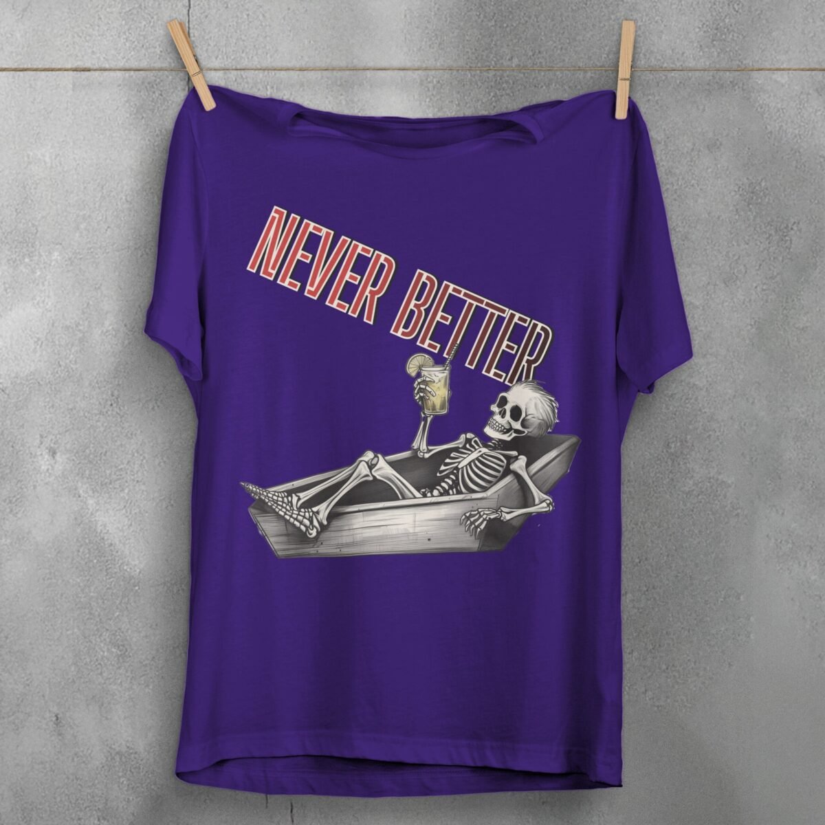 Skeleton chilling cocktail enjoying life after death relaxed mood t-shirt - 5