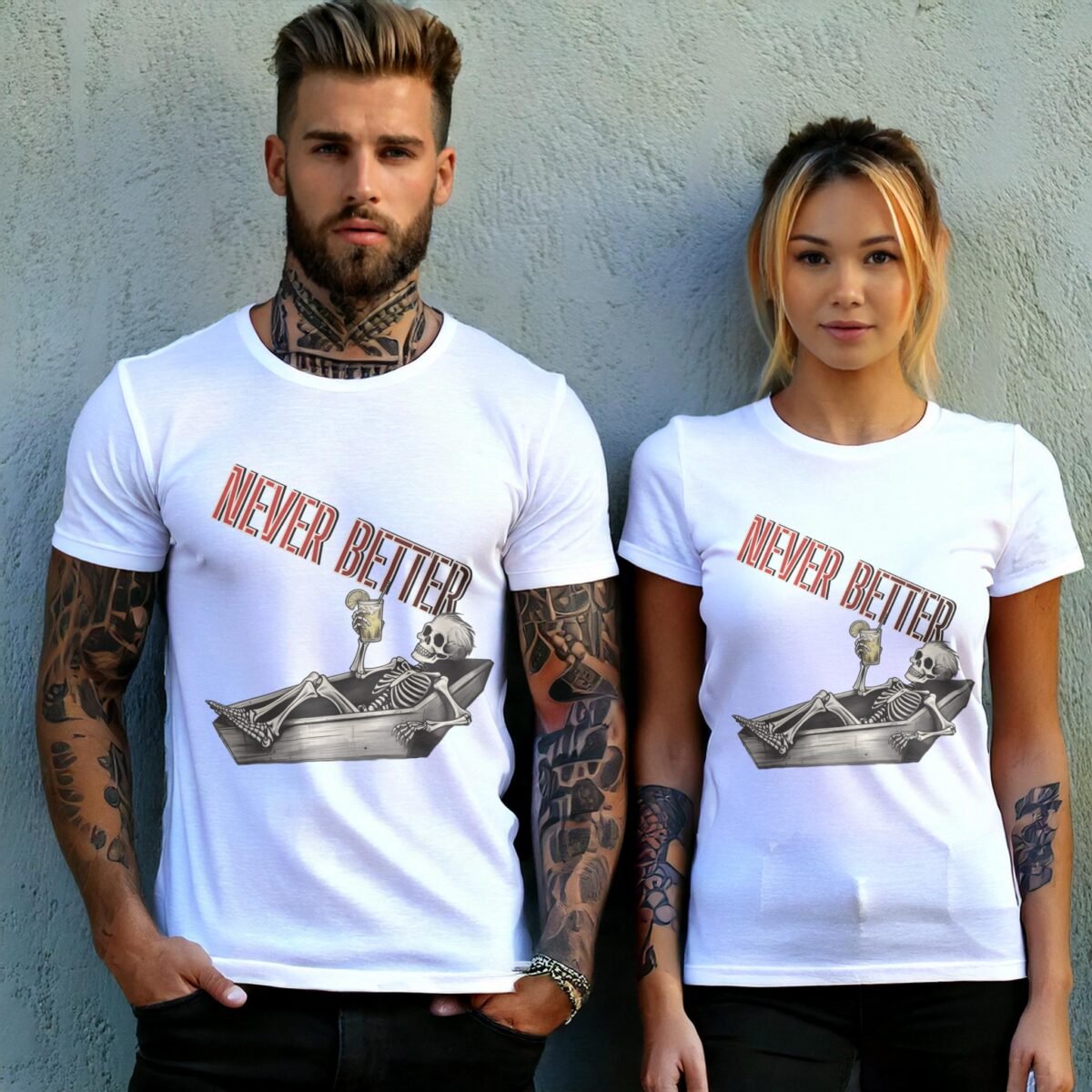 Skeleton chilling cocktail enjoying life after death relaxed mood t-shirt - 9