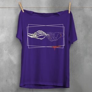 skeleton hand exchange piercing blood gothic pagan witchy t-shirt design, variation 5
