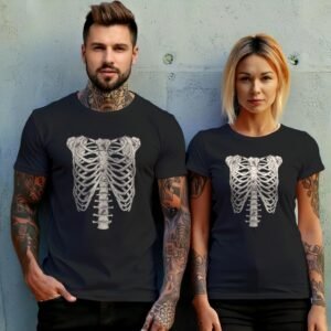 skeleton spiders eerie crawl gothic wiccan creepy cute t-shirt design, variation 10