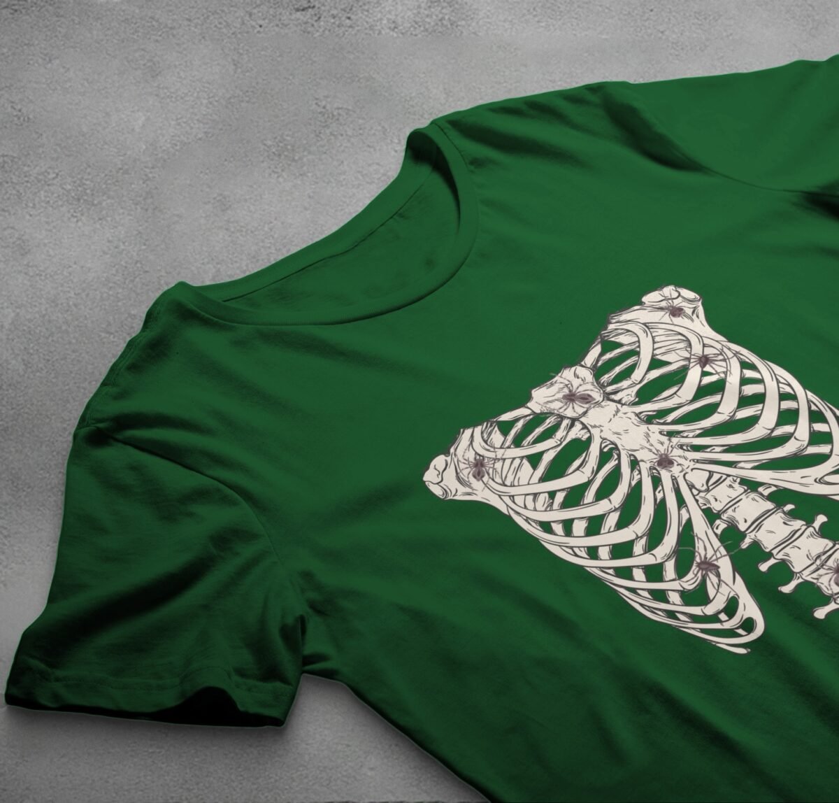 skeleton spiders eerie crawl gothic wiccan creepy cute t-shirt design, variation 6