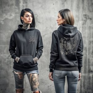 Skeletons band a haunting melody for spooky dark hoodie - 4