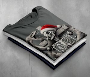 Snake guards skeleton Christmas ornaments a gothic celebration t-shirt - 2