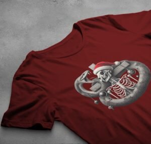 Snake guards skeleton Christmas ornaments a gothic celebration t-shirt - 4