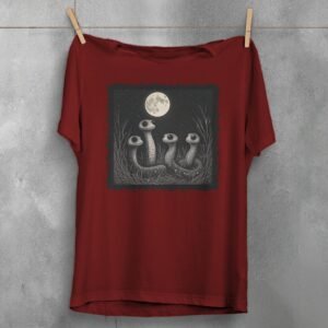 Snakes Moon Night Cute Creepy Eye Serpent Artwork T-Shirt - 7
