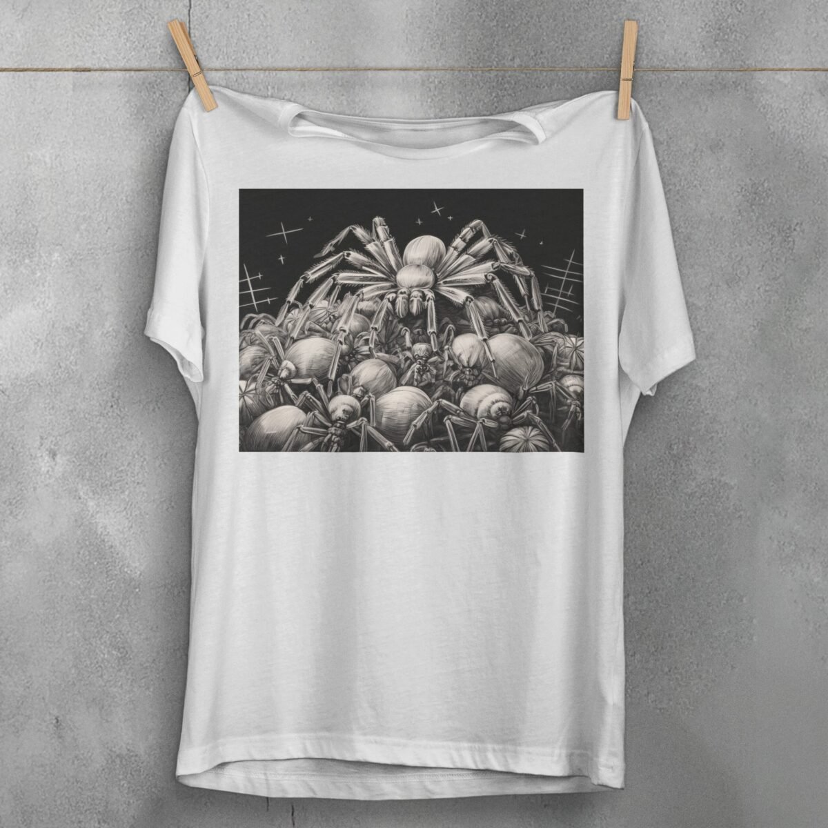 Spider colony dark arachnid gothic pagan Wiccan unique arts t-shirt - 2