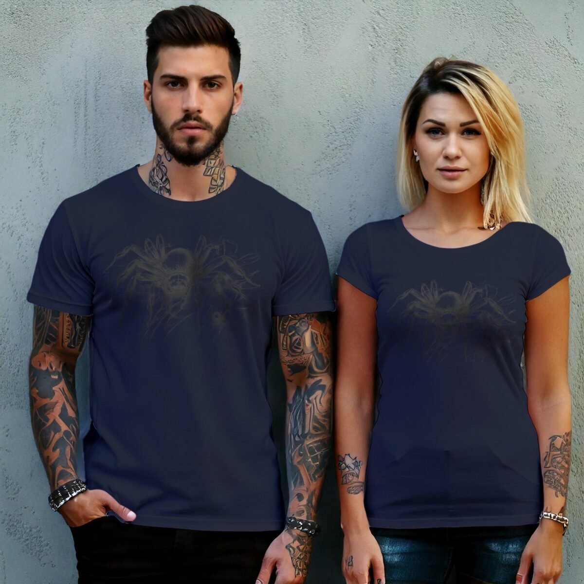 Spider creepy crawly sketch art dark goth aesthetic t-shirt - 8