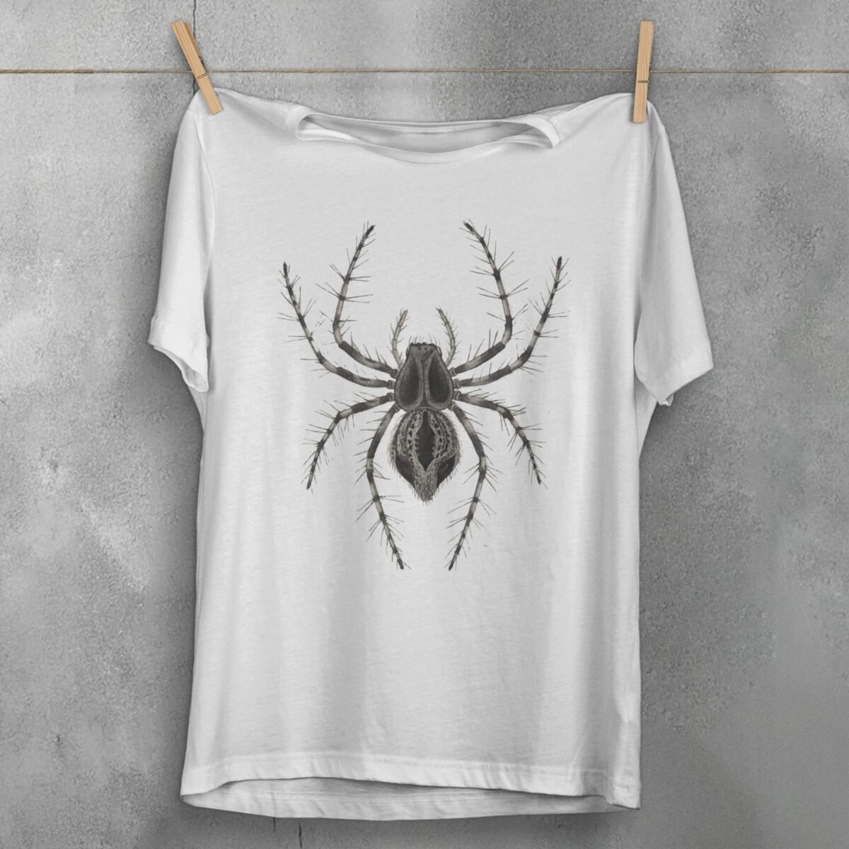 Spider dark beauty gothic esoteric occult insect black t-shirt - 2