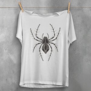 Spider dark beauty gothic esoteric occult insect black t-shirt - 2