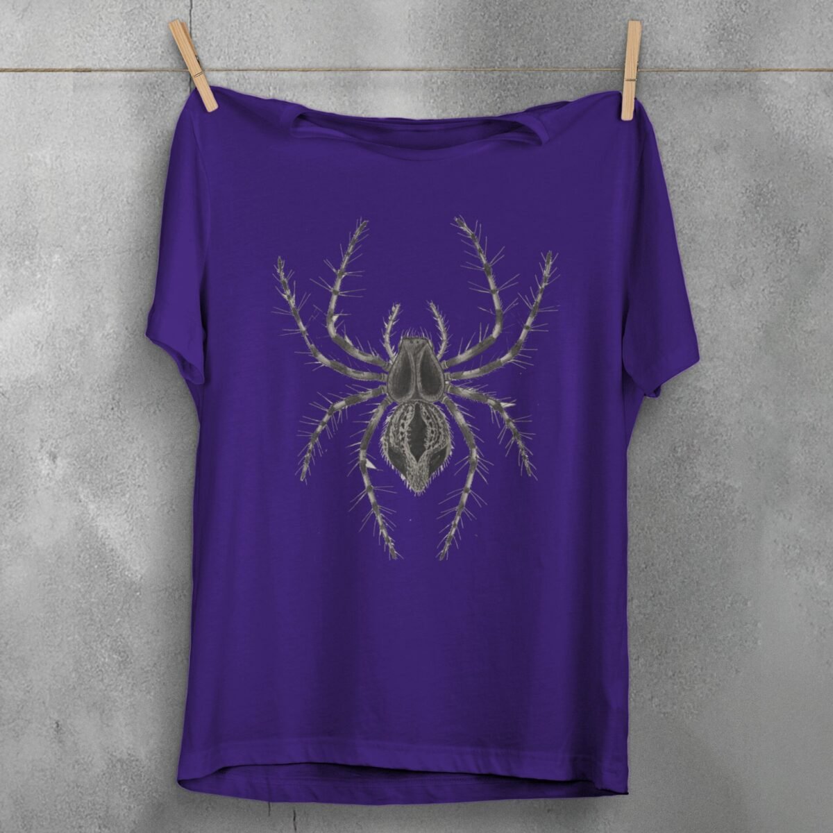 Spider dark beauty gothic esoteric occult insect black t-shirt - 5