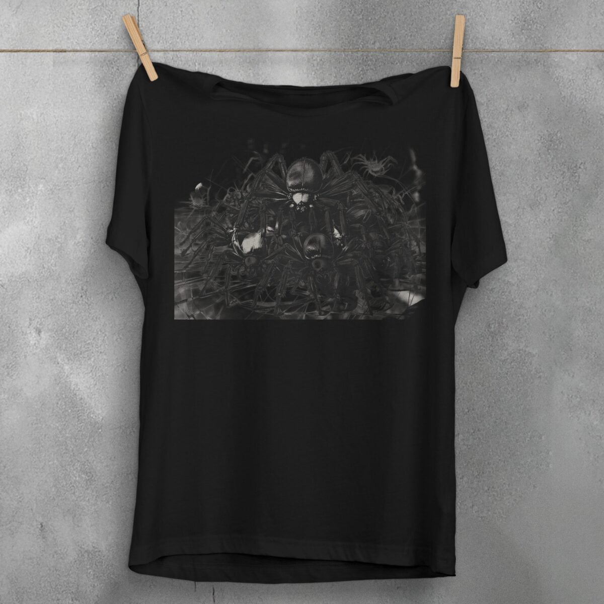 Spider Pile arachnid Gothic lovers dark aesthetic spooky cool t-shirt - 1