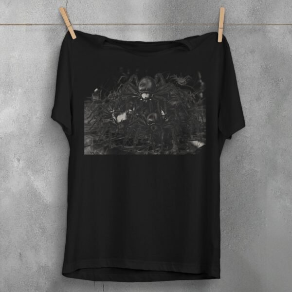 Spider Pile arachnid Gothic lovers dark aesthetic spooky cool t-shirt - 1