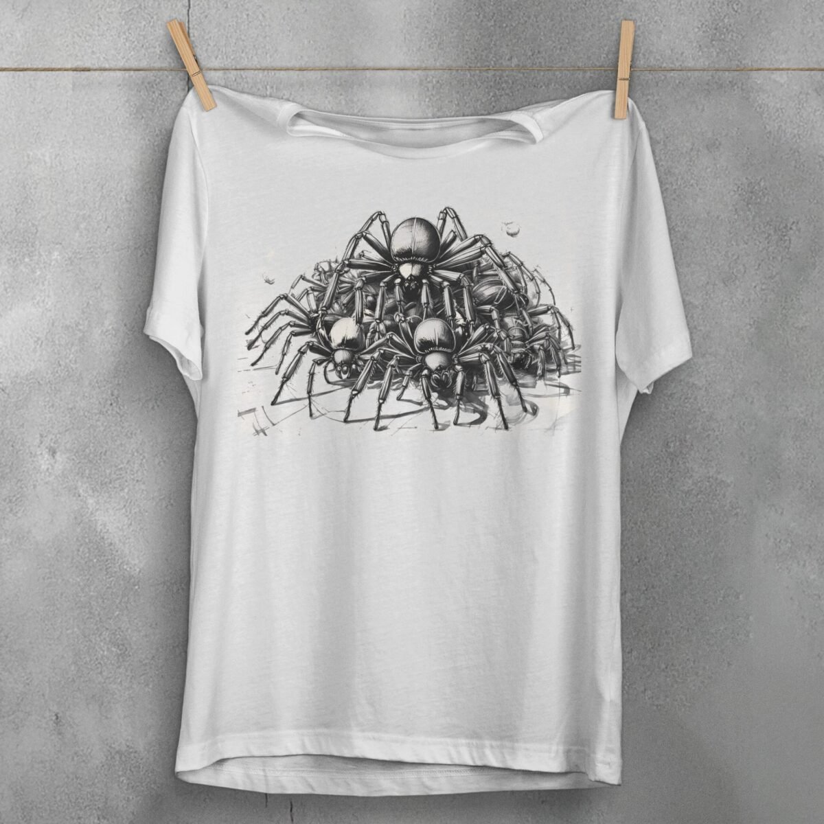 Spider Pile arachnid Gothic lovers dark aesthetic spooky cool t-shirt - 2